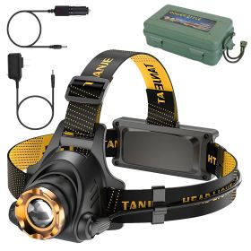 Super Bright Headlamp Adjustable Rechargeable LED Spotlight Floodlight Headlight Torch 3 Light Modes Waterproof Flashlight for Fishing Camping Hi