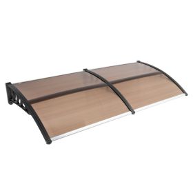 80*38in Household Application Door & Window Rain Cover Eaves Brown Board & Black Holder (SAME AS 82632470) (Option: Defaulttitle)