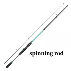 Lure Fishing Rod 180 Cm-6 Ft Carbon Fiber Casting Spinning Rod 2 Section Pole Bass (Option: Defaulttitle)