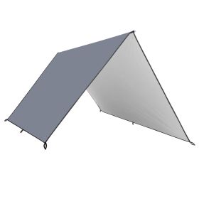 Waterproof Camping Tarp Kit Tent Canopy Rain Fly Awning Shelter for Outdoor Picnic Hammock Hiking Backpacking Travelling UV Protection 9.84*16.4f (Color: Gray, size: 500 x 300 cm)